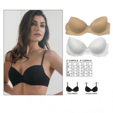 Reggiseno Coconuda art. Girasole a balconcino con ferretto, tessuto poliestere, coppa imbottita preformata, 3 colori disponibili, varie taglie a scelta